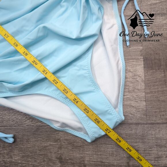 Blooming Jelly V Neck Embroidered Ruched One Piece Swimsuit Size M - Picture 6 of 7